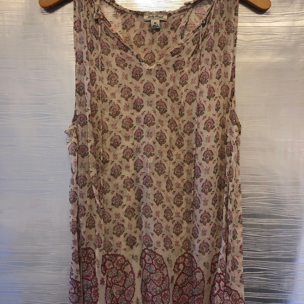 Lucky Floral Print Open Back Top